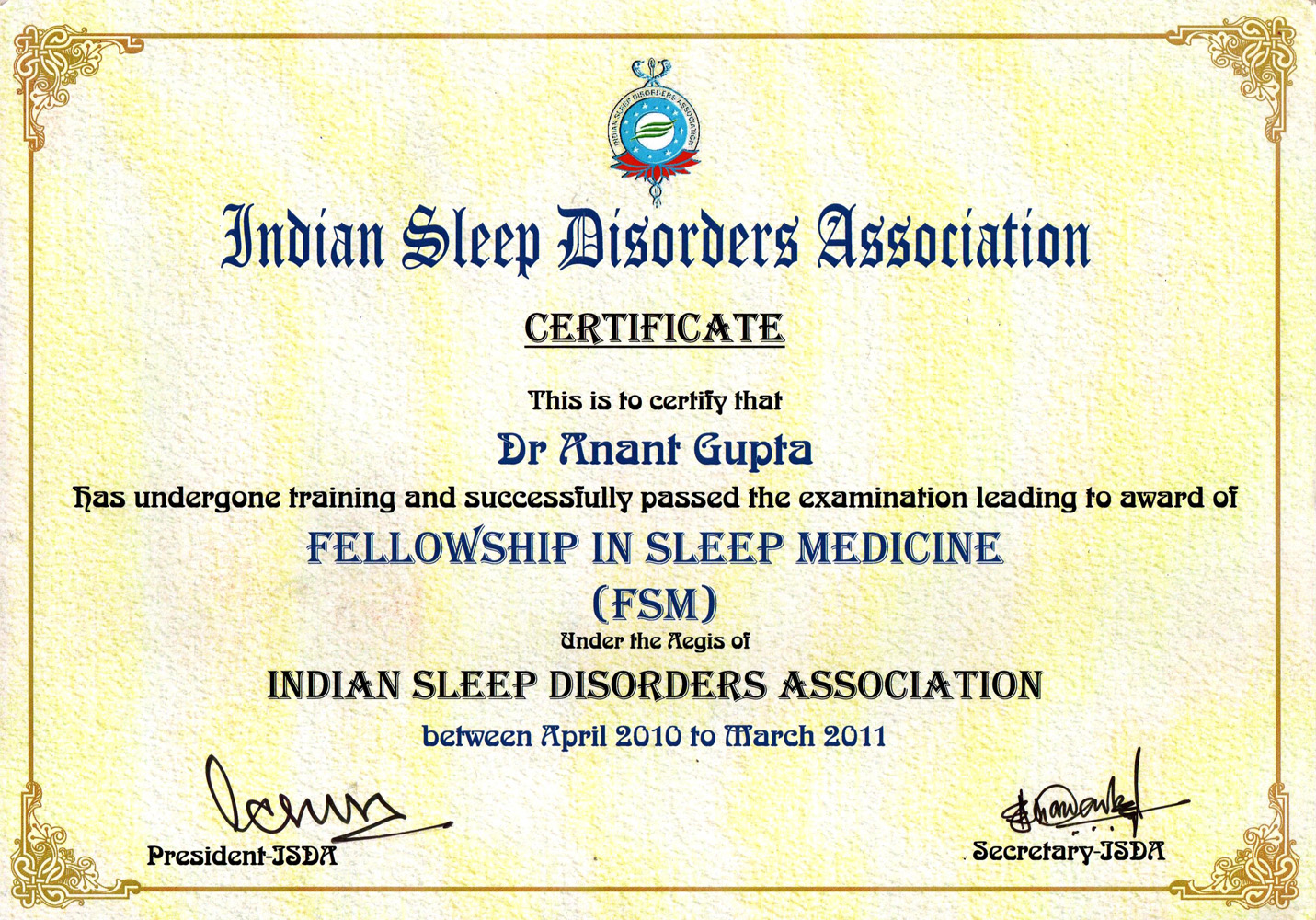 Fellowship in Sleep Medicine