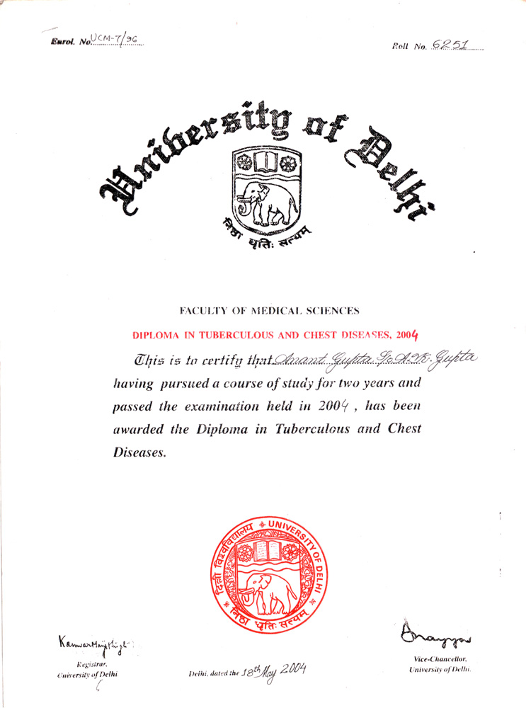 Diploma in Tuberculosis &amp; Chest Diseases